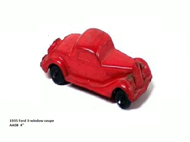 A red 1936 coupe. Nothing fancy, but beautiful in its simplicity. Certainly hot rodders think so.