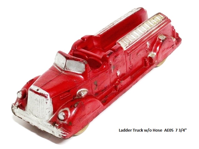 A ladder truck without the hose line.