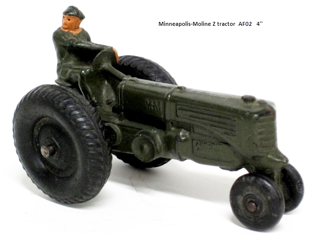 Minneapolis-Moline (M&M) Z green tractor 4 inch