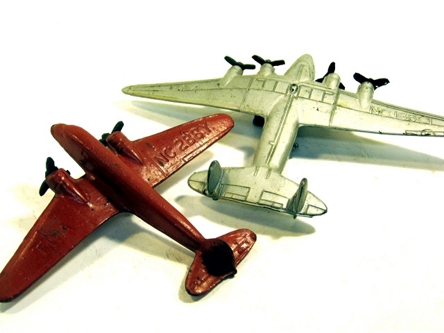 Side view of the silver Boing C-97 Clipper.