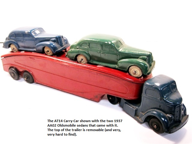 A very nice picture of the car carrier from above and along the right side.