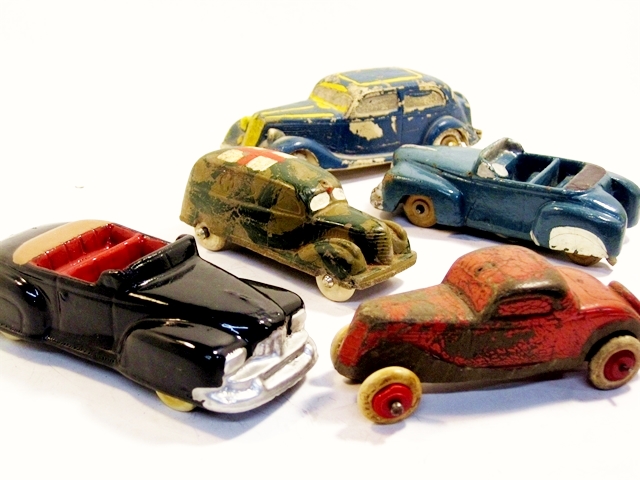 The realistic details of these sturdy little toys came as quite a surprise to me when first I began to collect them. The colors are those most favored by children back then (and probably today). Playing with these toys requires imagination and, well, a bit of exercise. My toys and I	always played outdoors where nature provided many things to bring me into a living fantasy world. Can such toys as these compete with online gaming? With videos? With chats and tweets? I fear the answer is NO, so it is a good thing that they can be seen in many active collections.