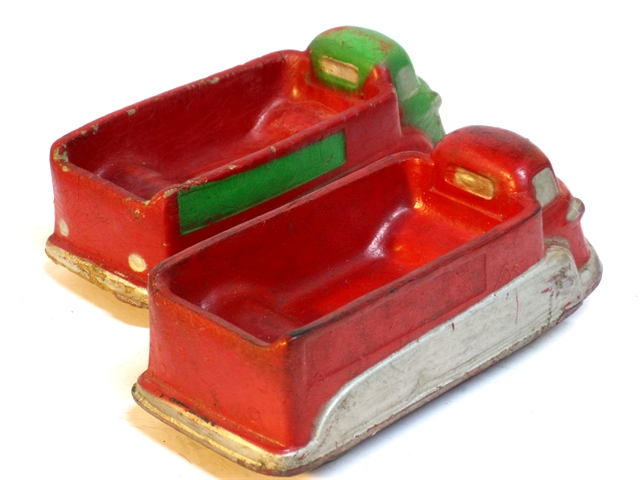 This is a photo of the same two trucks from the rear passenger quarter.