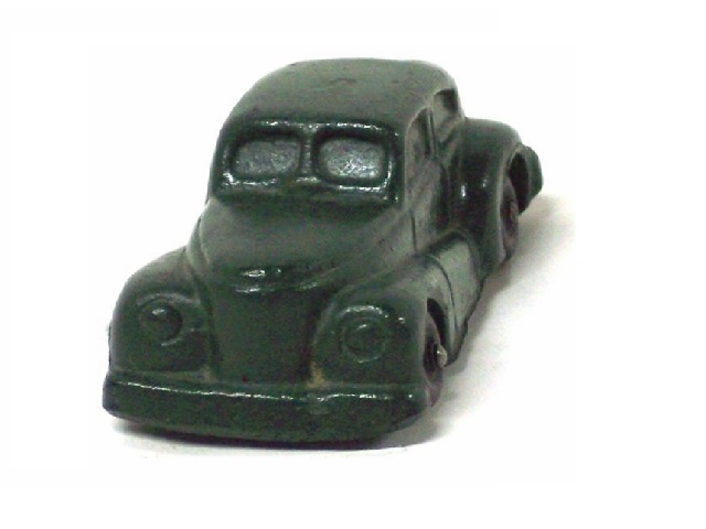 This is a front view of the car, showing it to be wide and low.