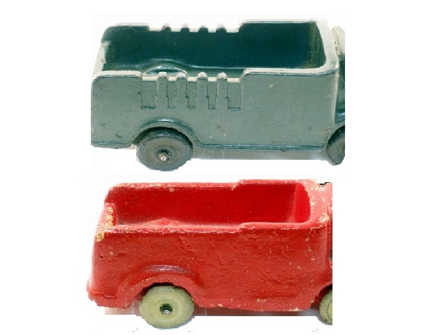 Comparing truck cabins side by side, passenger sides.