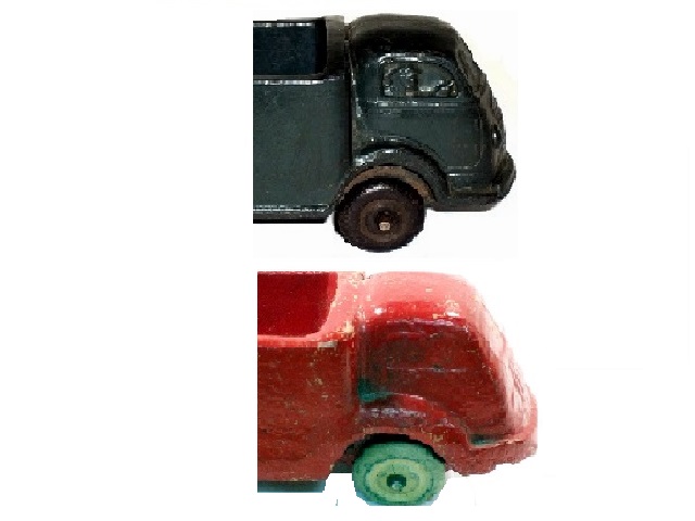 Comparing truck beds side by side, passenger sides.