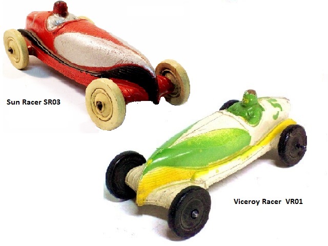 A Sun open racer paired with the Viceroy version of the same race car. Differences? None, really.