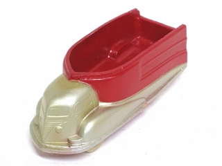 This is a red over silver Sun Master Truck.