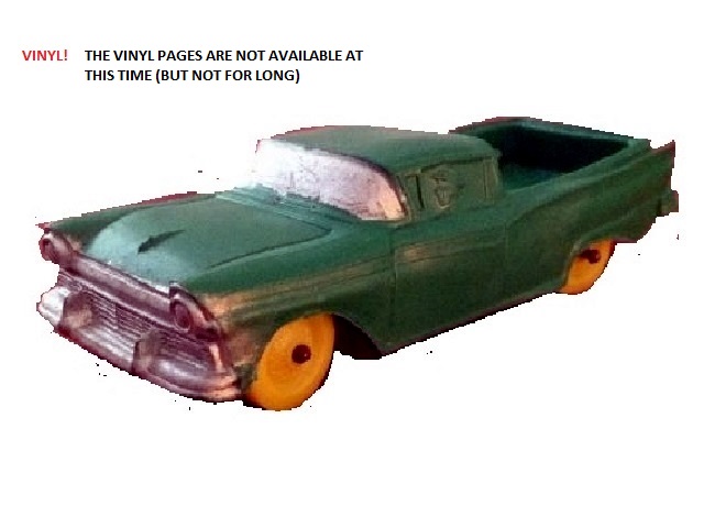 A vinyl pickup truck.